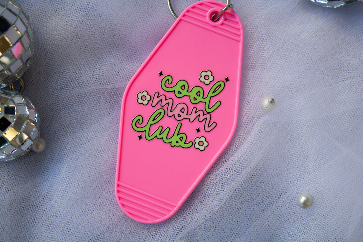 Cool Mom Club Motel Keychain