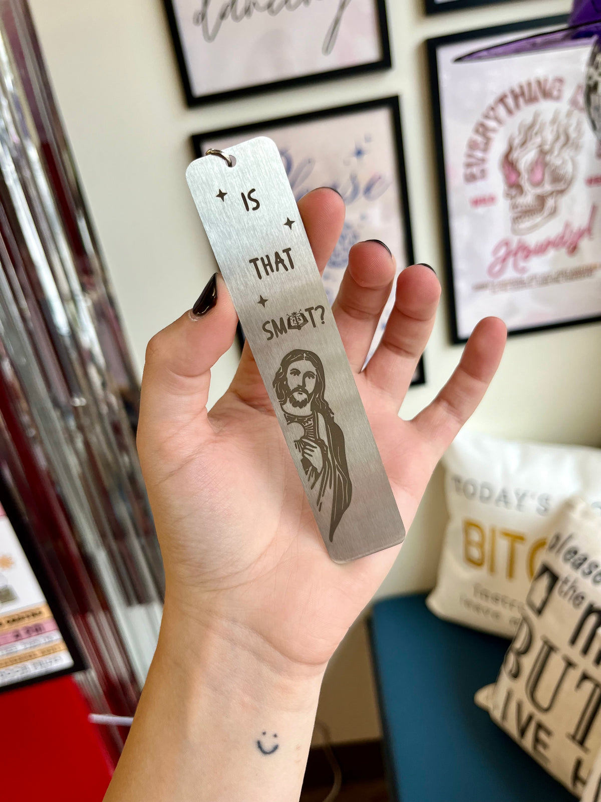 Is that Smut Jesus Metal Bookmark