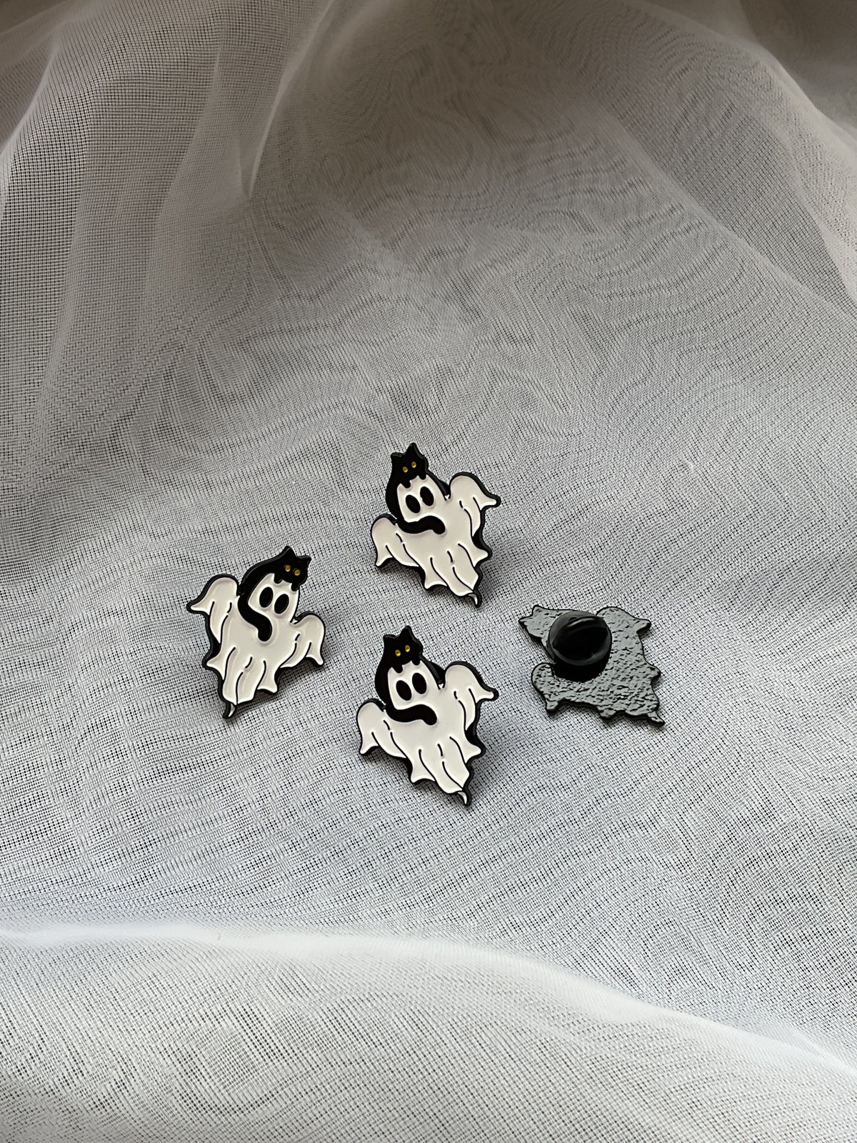 Cat Lover Ghost Pin