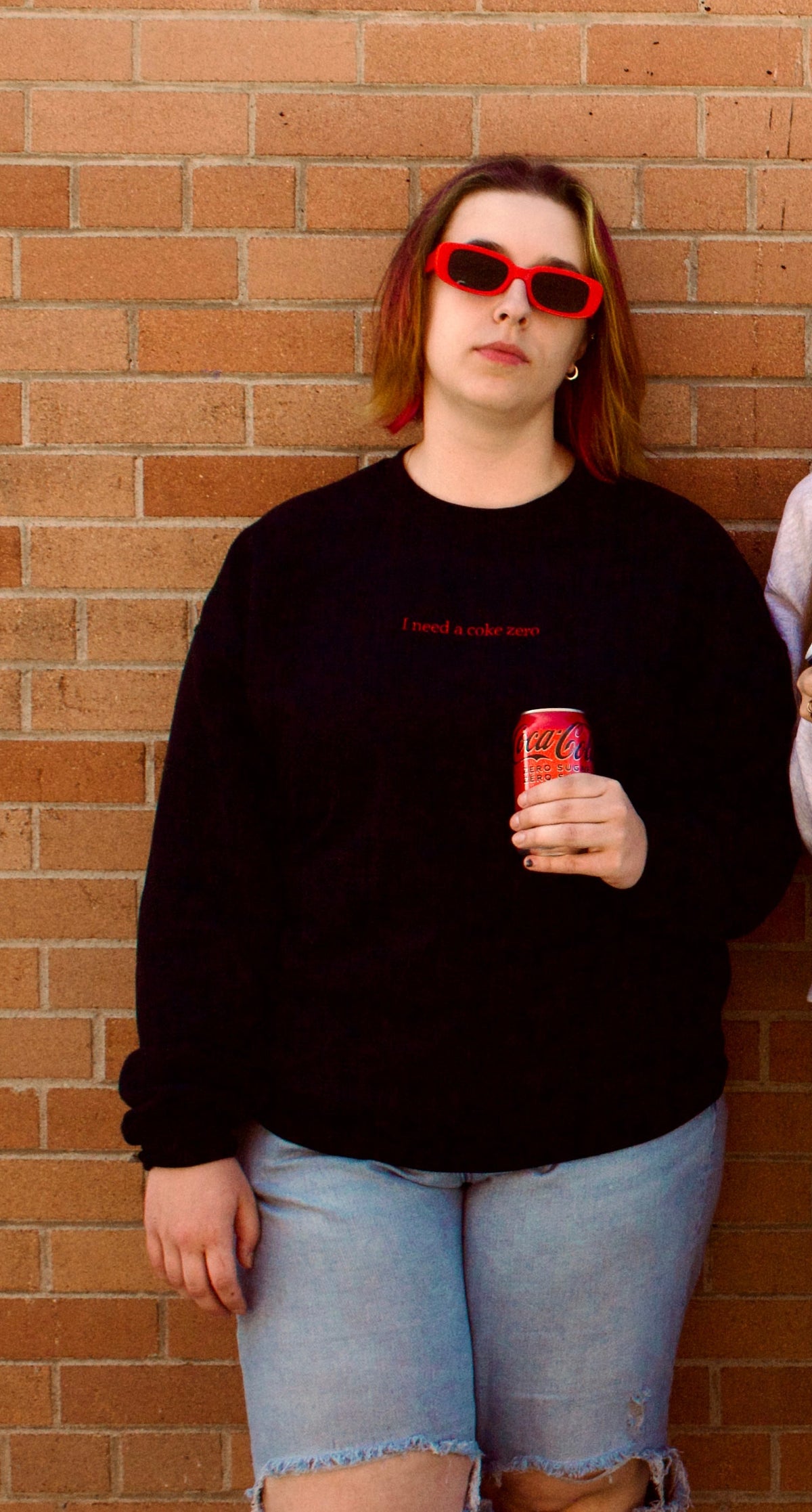 I need a Coke Zero | Embroidered Crewneck