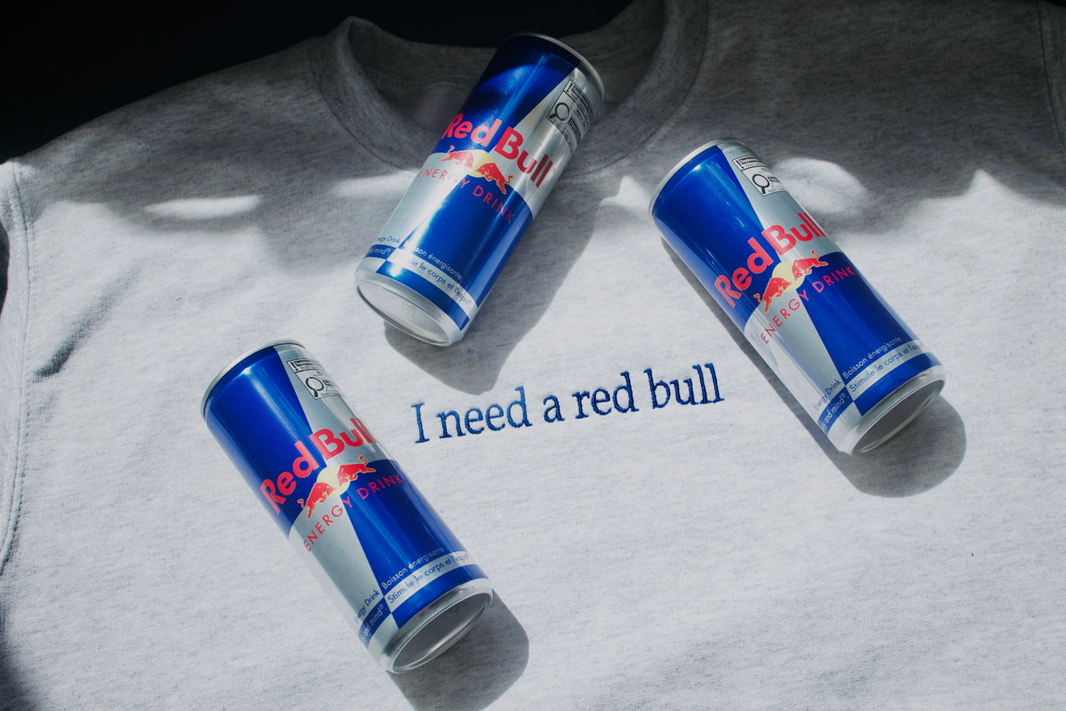 I need a Red Bull | Embroidered Crewneck | Online Exclusive