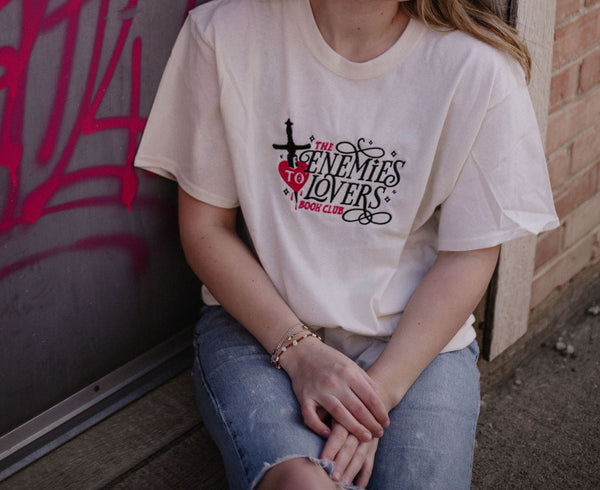 Enemies to Lovers Book Club | Embroidered Tee | One-Of-A-Kind