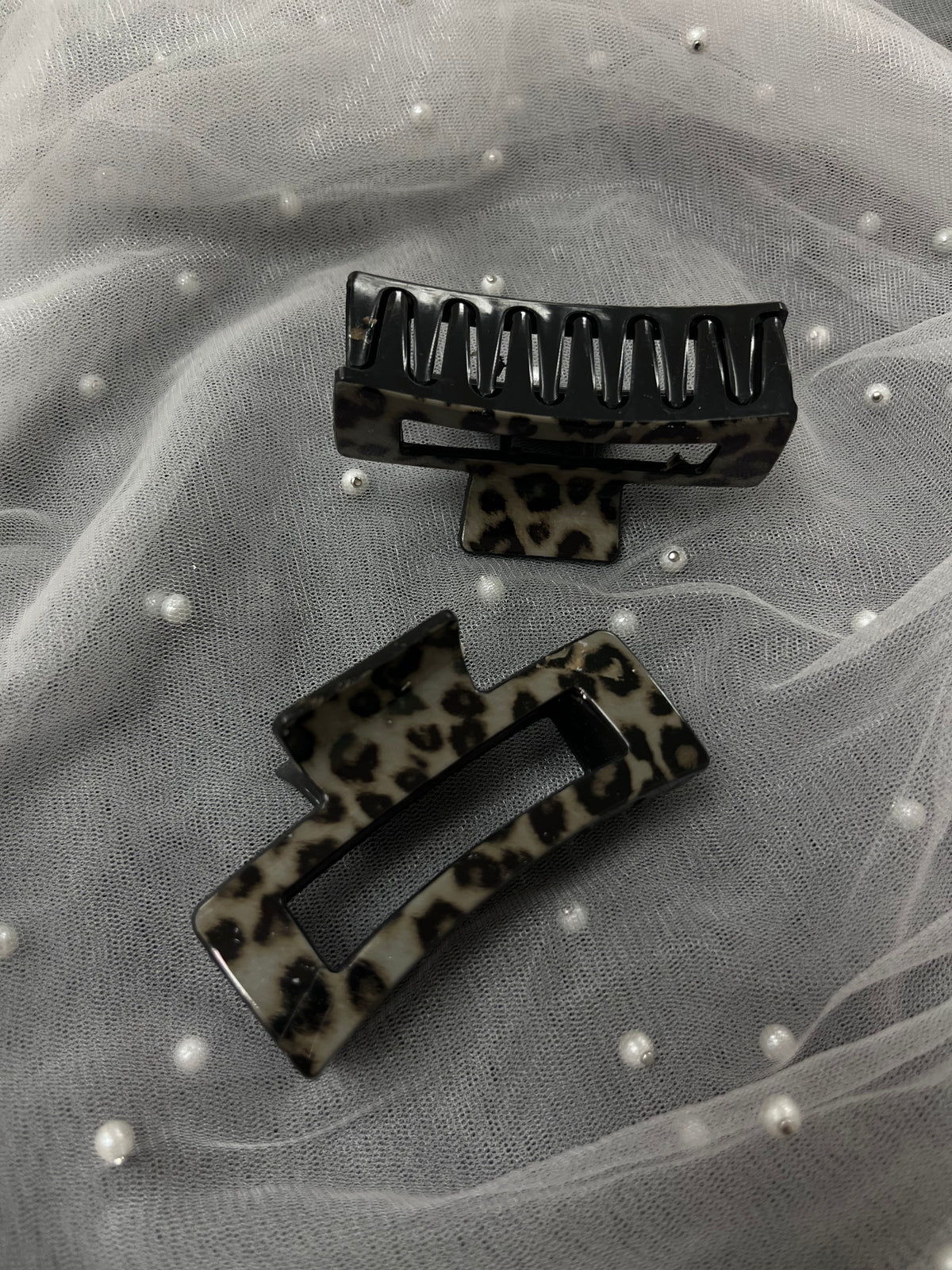 Leopard Print Claw Clips