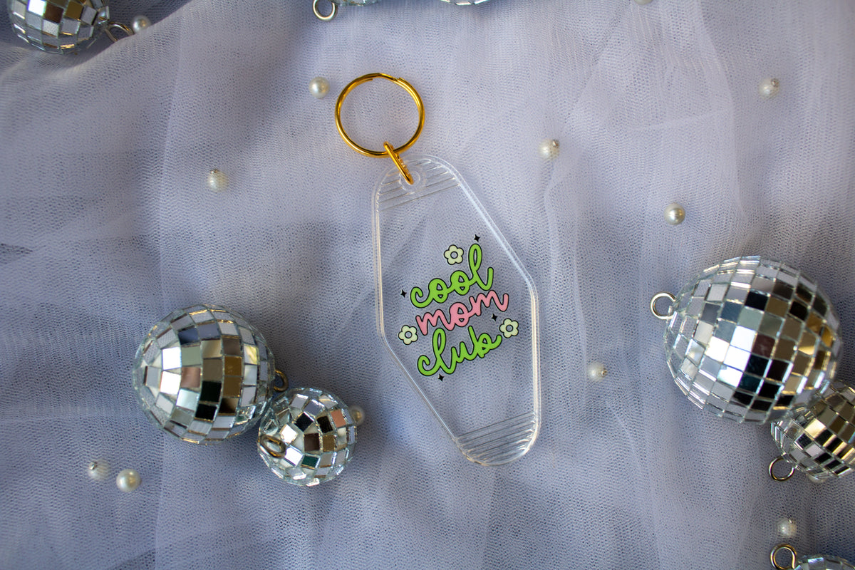 Cool Mom Club Motel Keychain