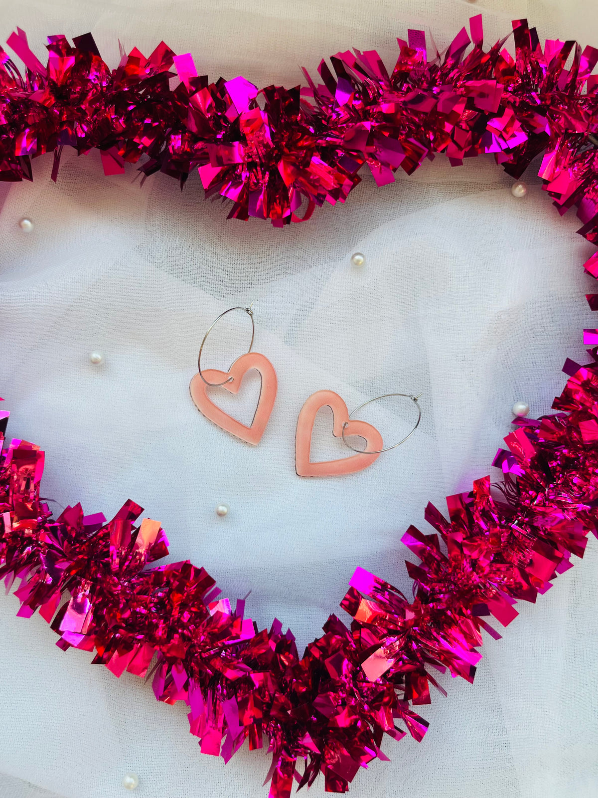 Y2K Heart Hoop Earrings
