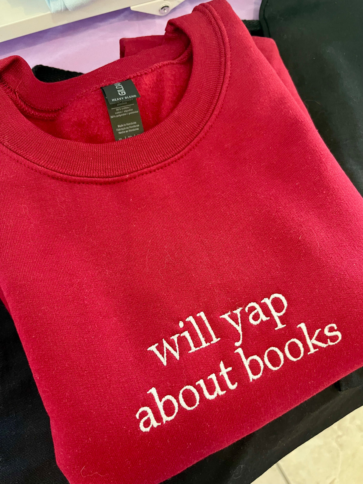 Will Yap About Books | Embroidered Crewneck