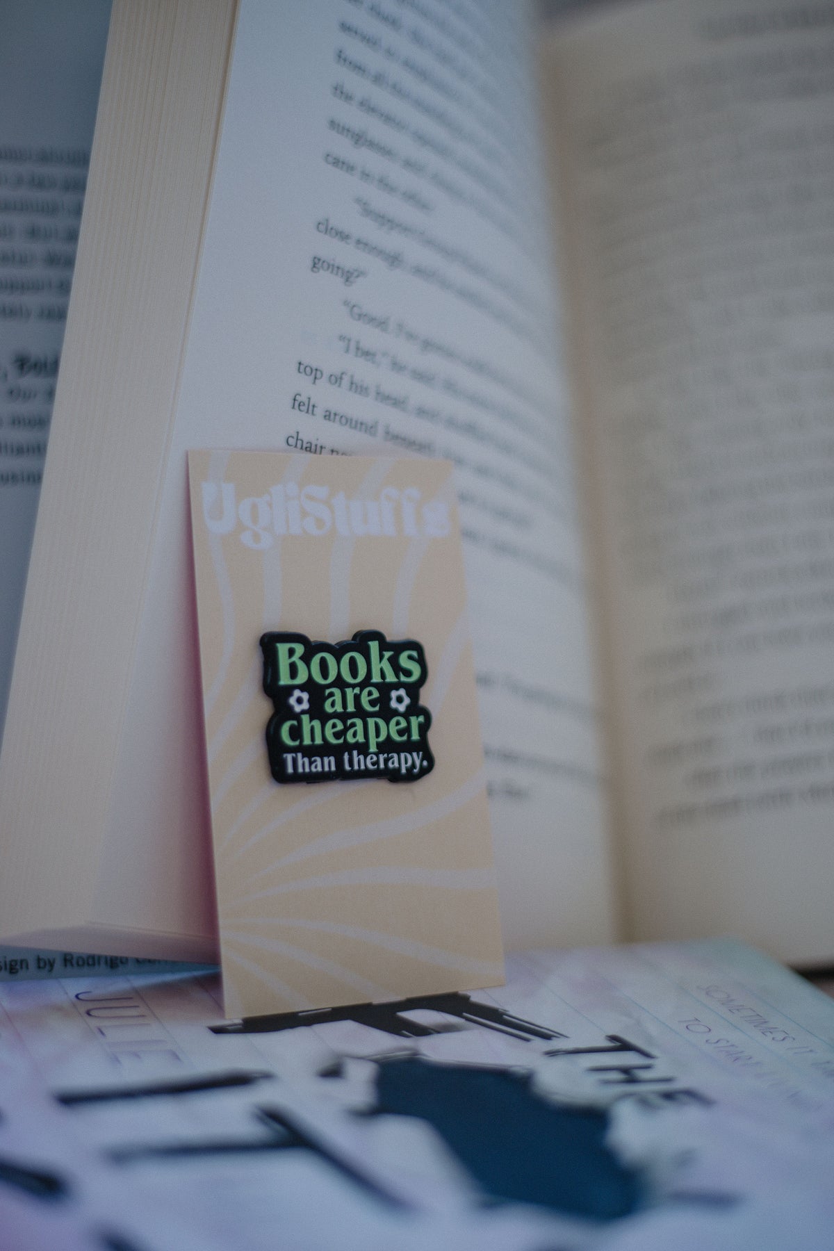 Books are Cheaper than Therapy Pin