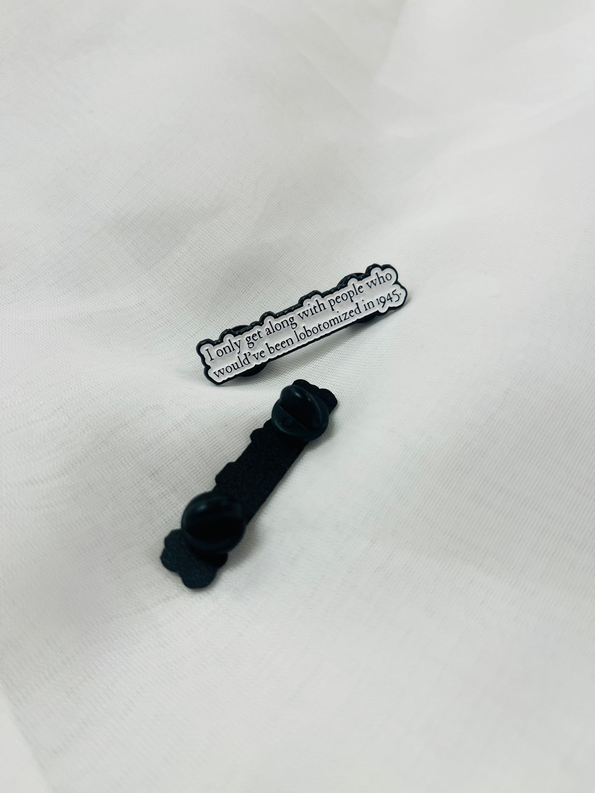 I only get along with people who… | Enamel Pin