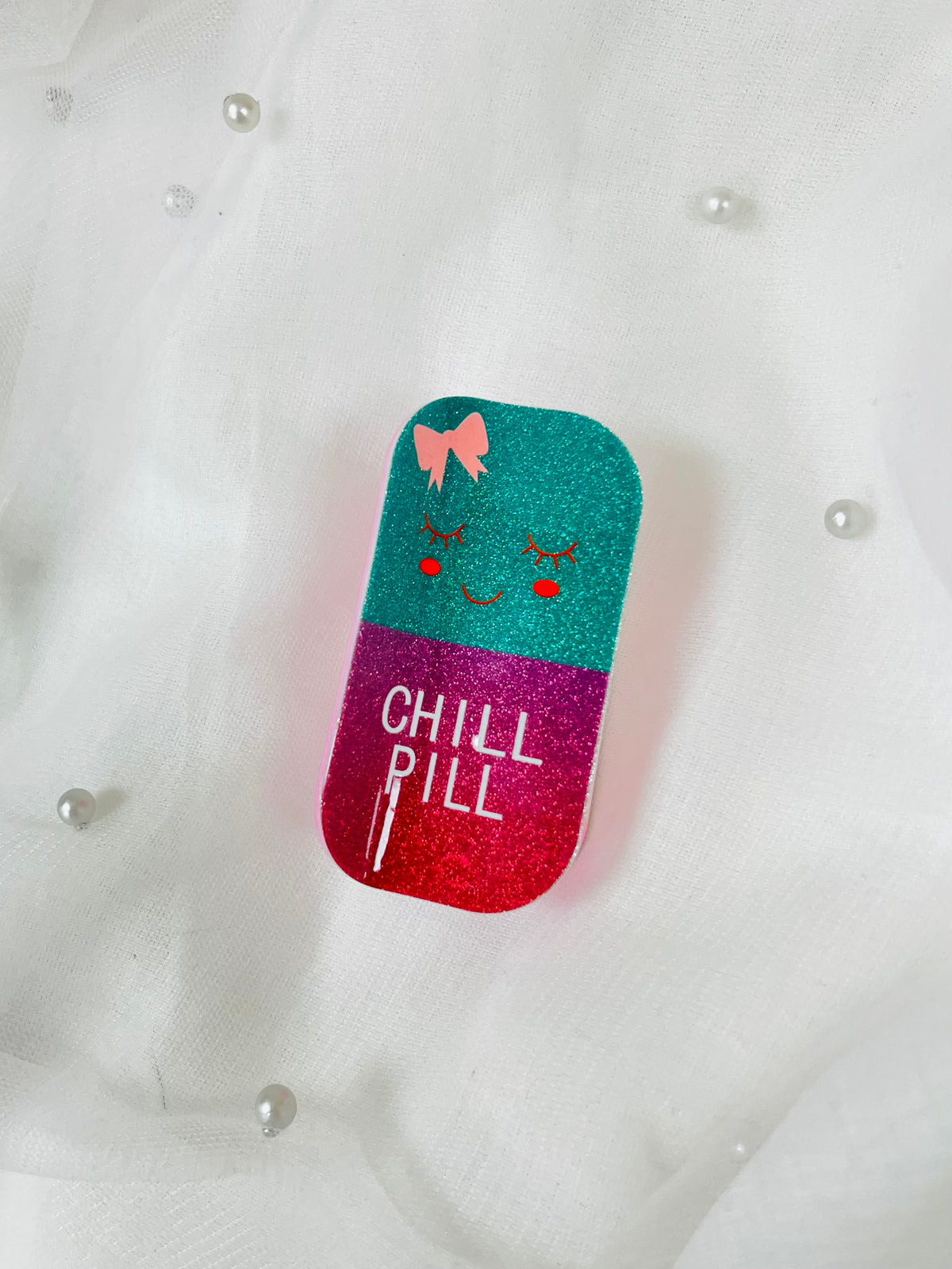 Sparkly Chill Pill | Mini Hair Clip