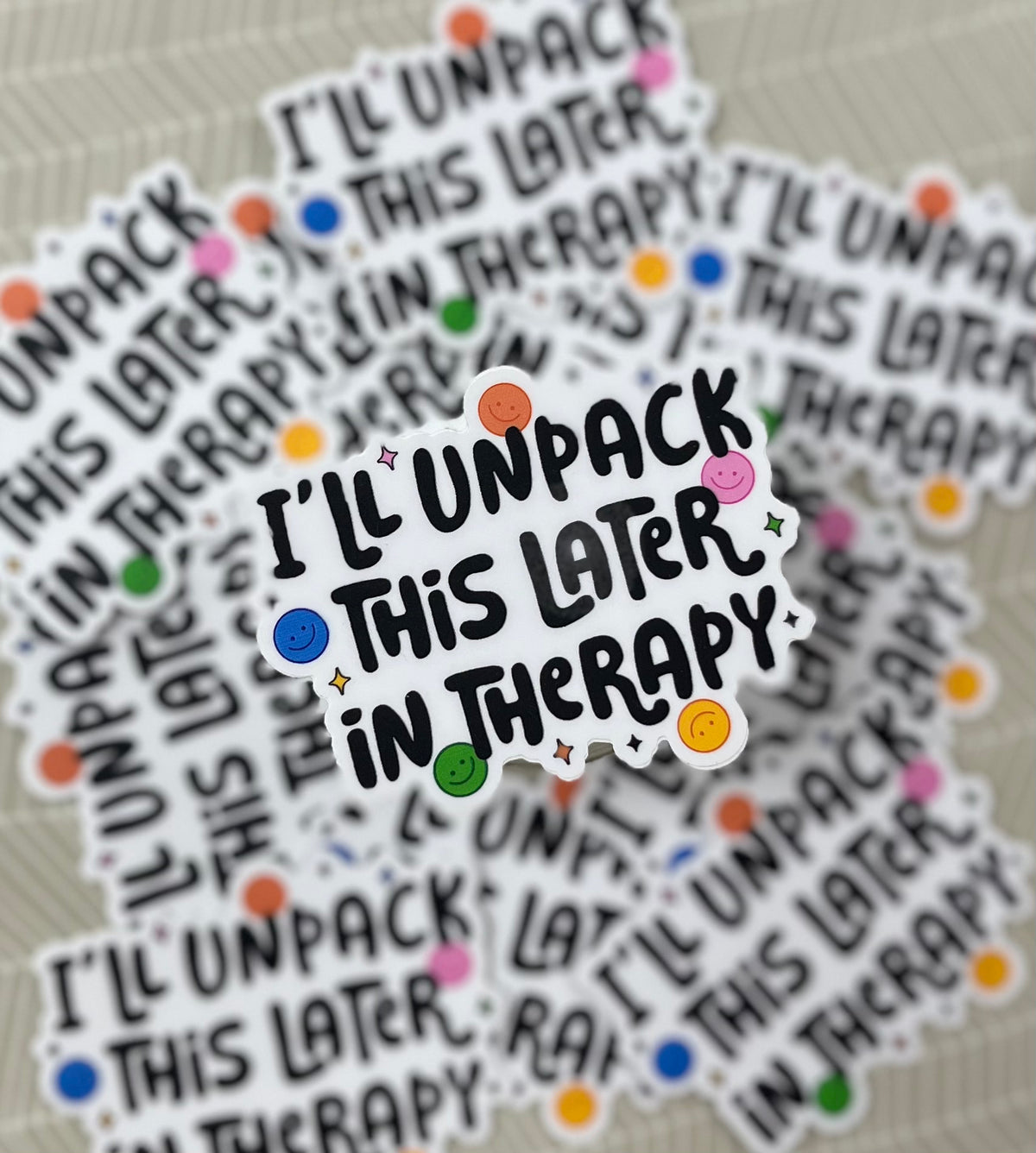 I'll unpack this in therapy Vinyl Sticker