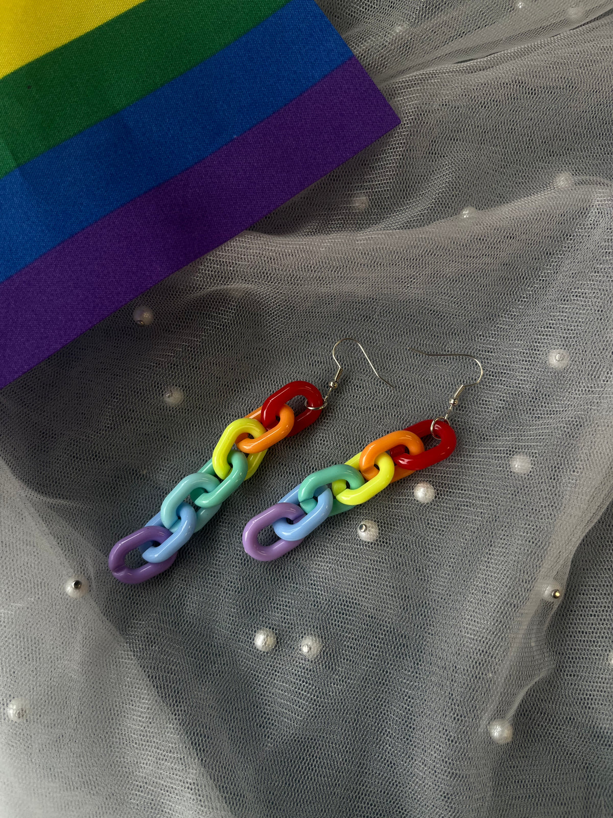 Rainbow Chain Earrings
