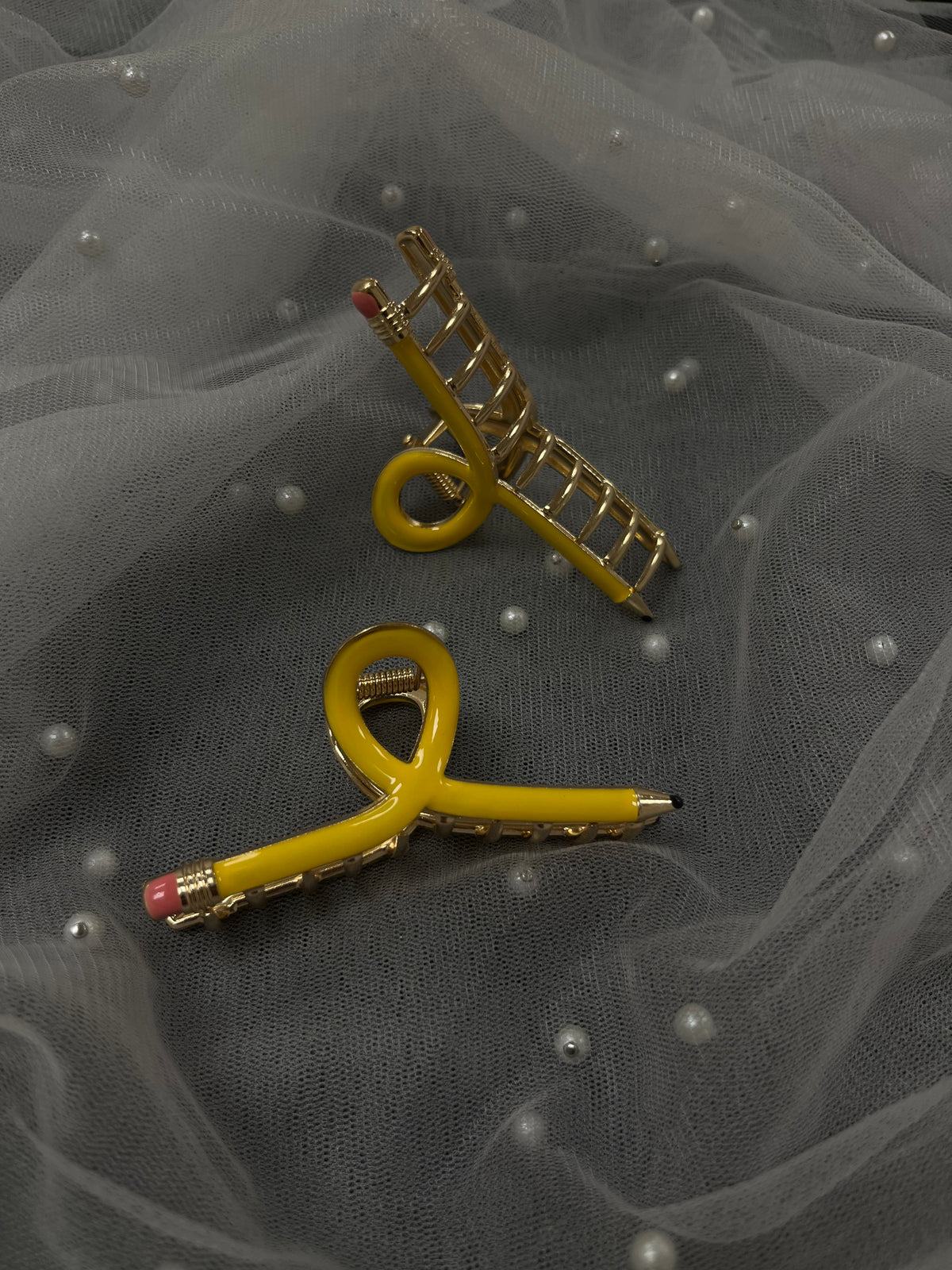 Swirly Pencil Hair Clips