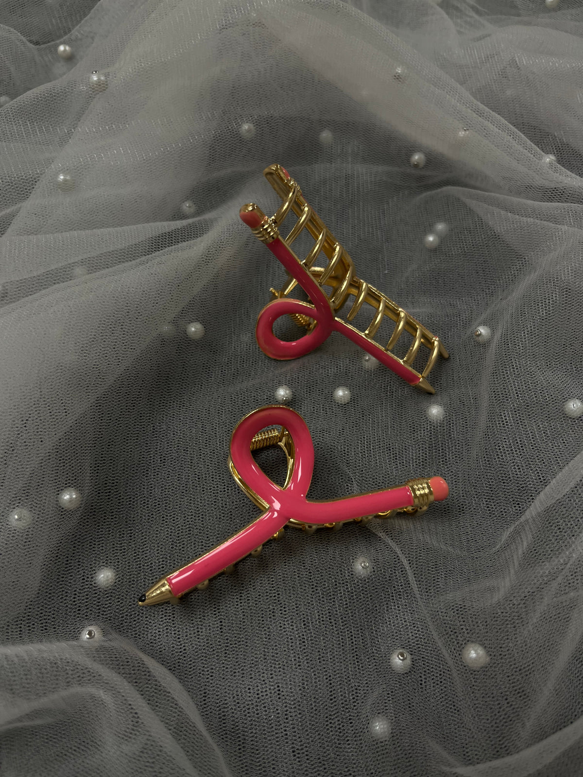 Swirly Pencil Hair Clips