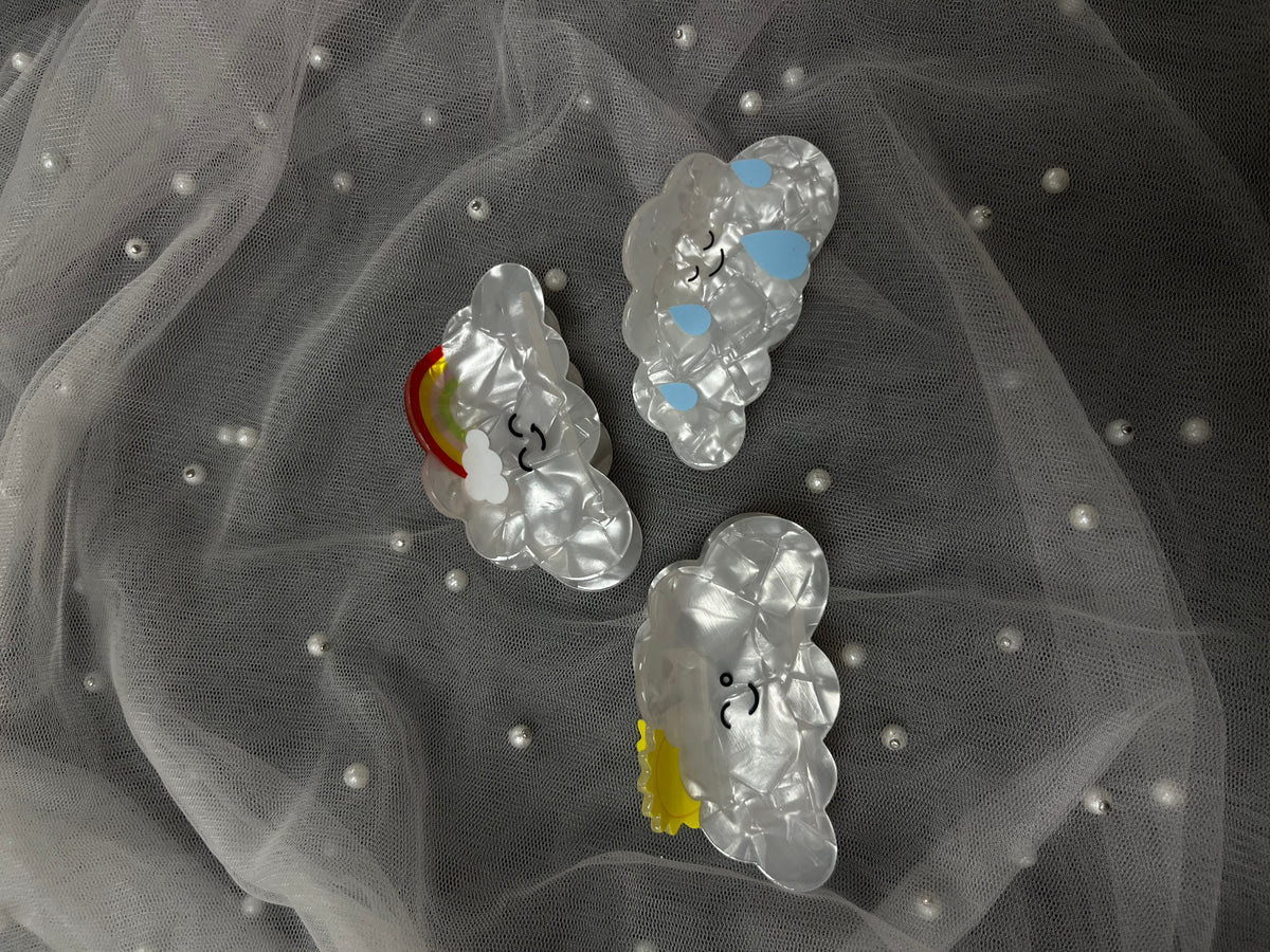 Cloudy Days Hair Clips