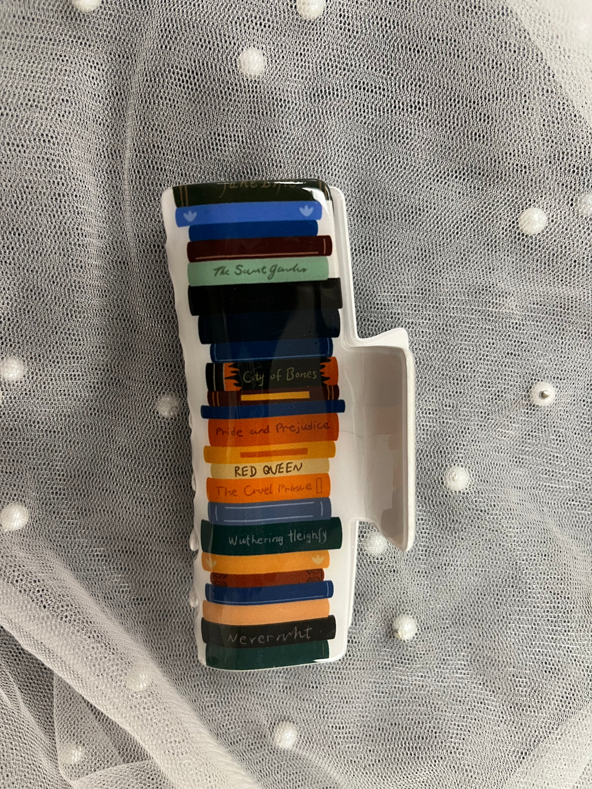 Row of Books Hair Clip