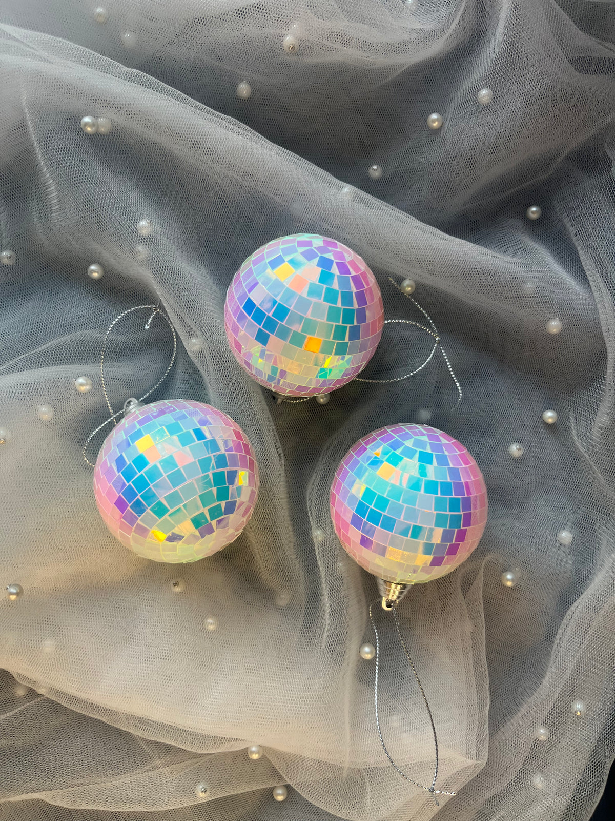 Iridescent Disco Ball Ornament
