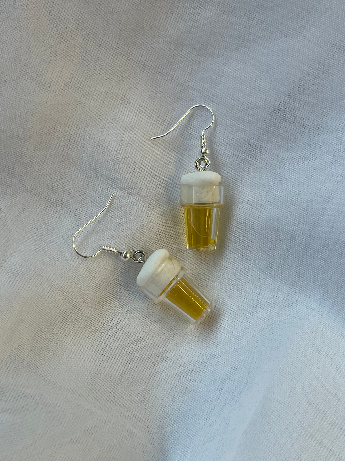 Foamy Beer Earrings