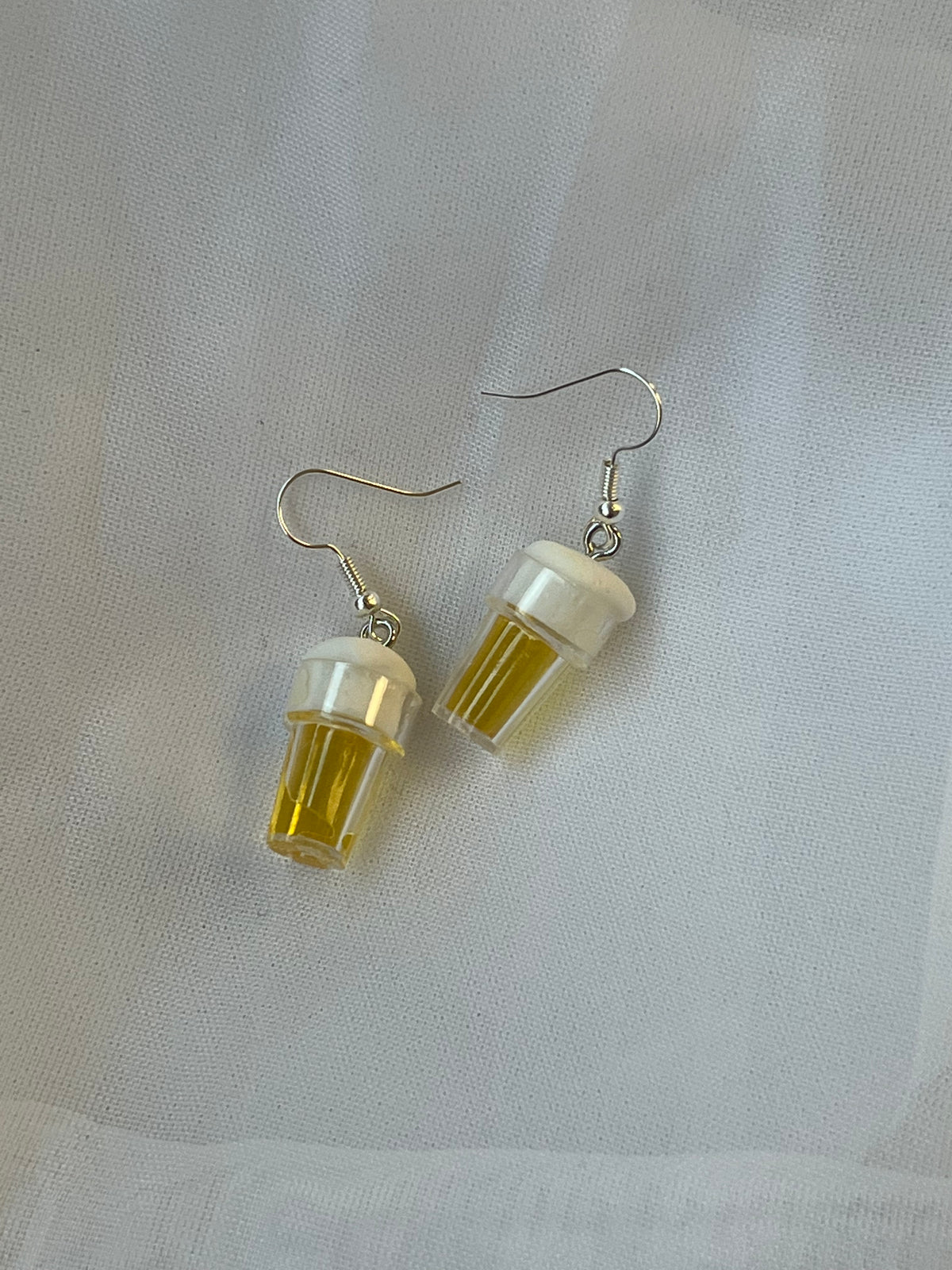 Foamy Beer Earrings