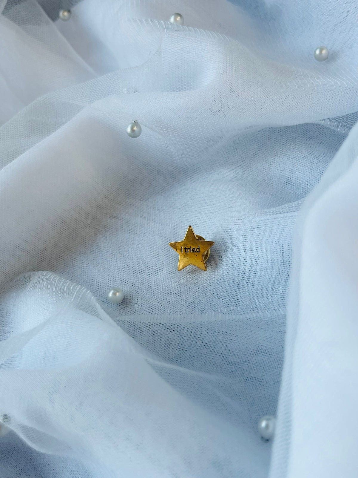 “i tried” | Gold Star Enamel Pin