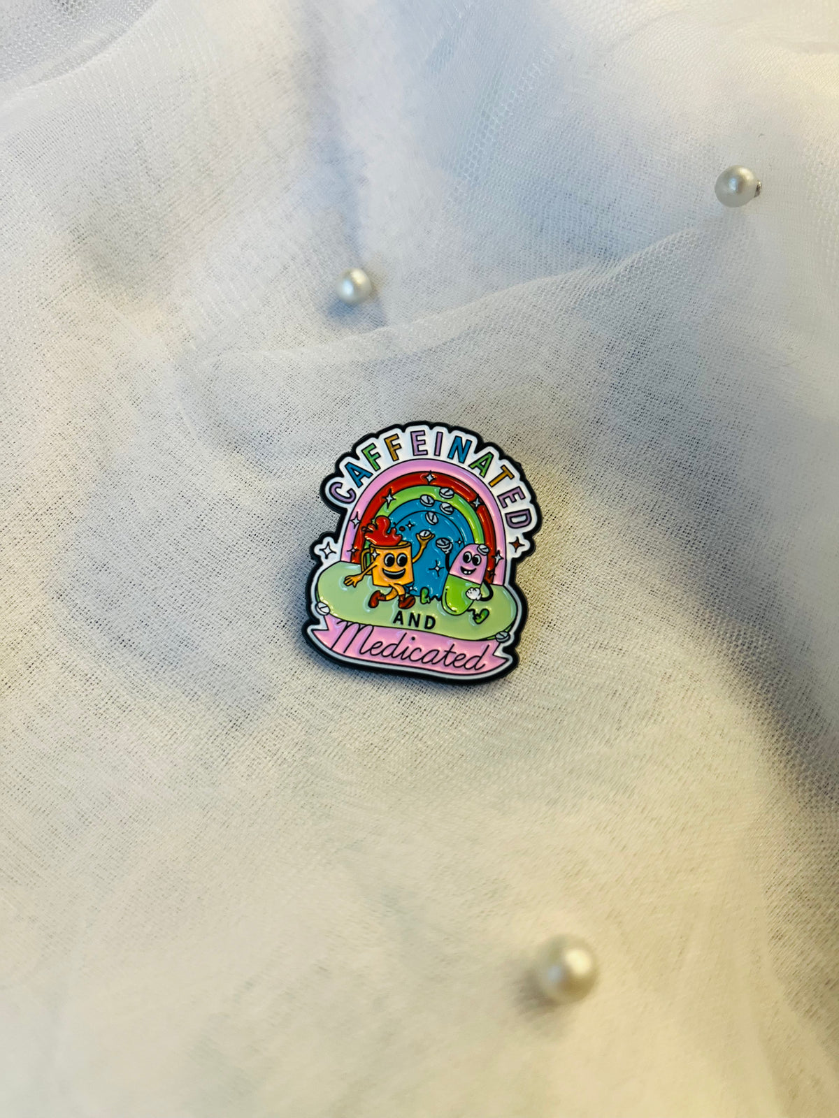 Caffeinated & Medicated | Enamel Pin