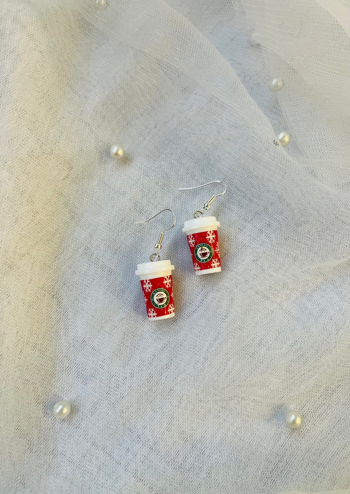 Christmas Coffee Earrings