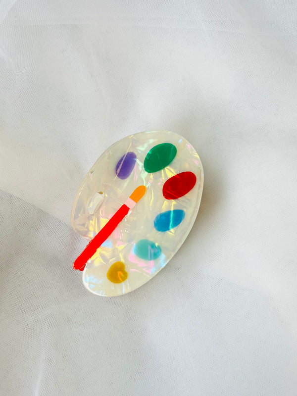 Artist Palette Hair Clip