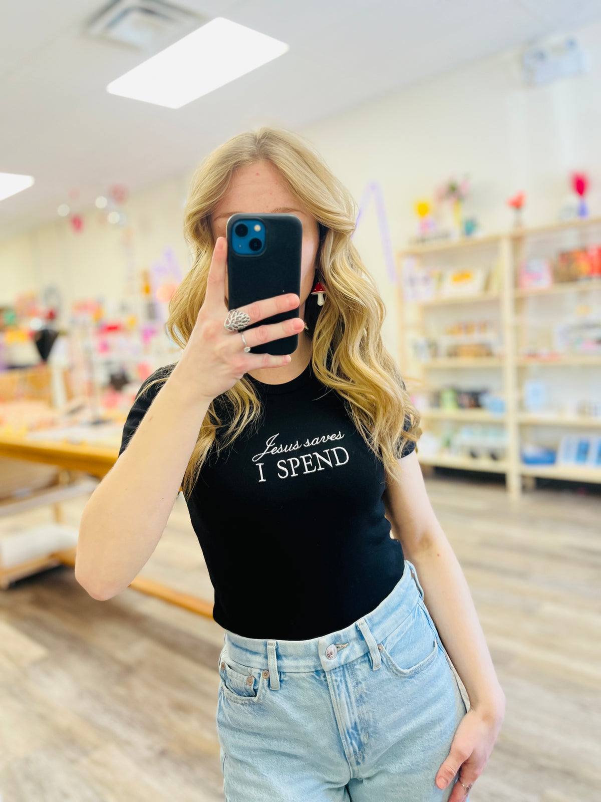 Jesus Saves I Spend - Baby Tee