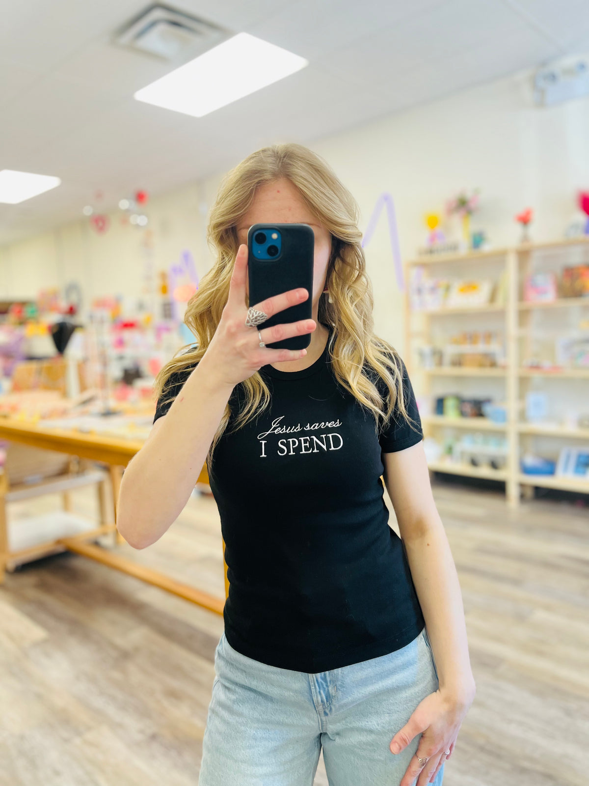 Jesus Saves I Spend - Baby Tee