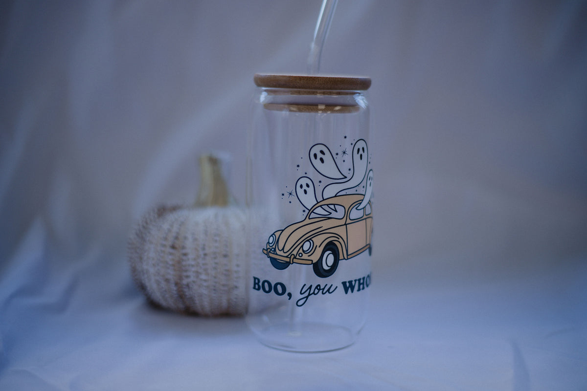 Boo You Whore Car Cup | Glass Tumbler