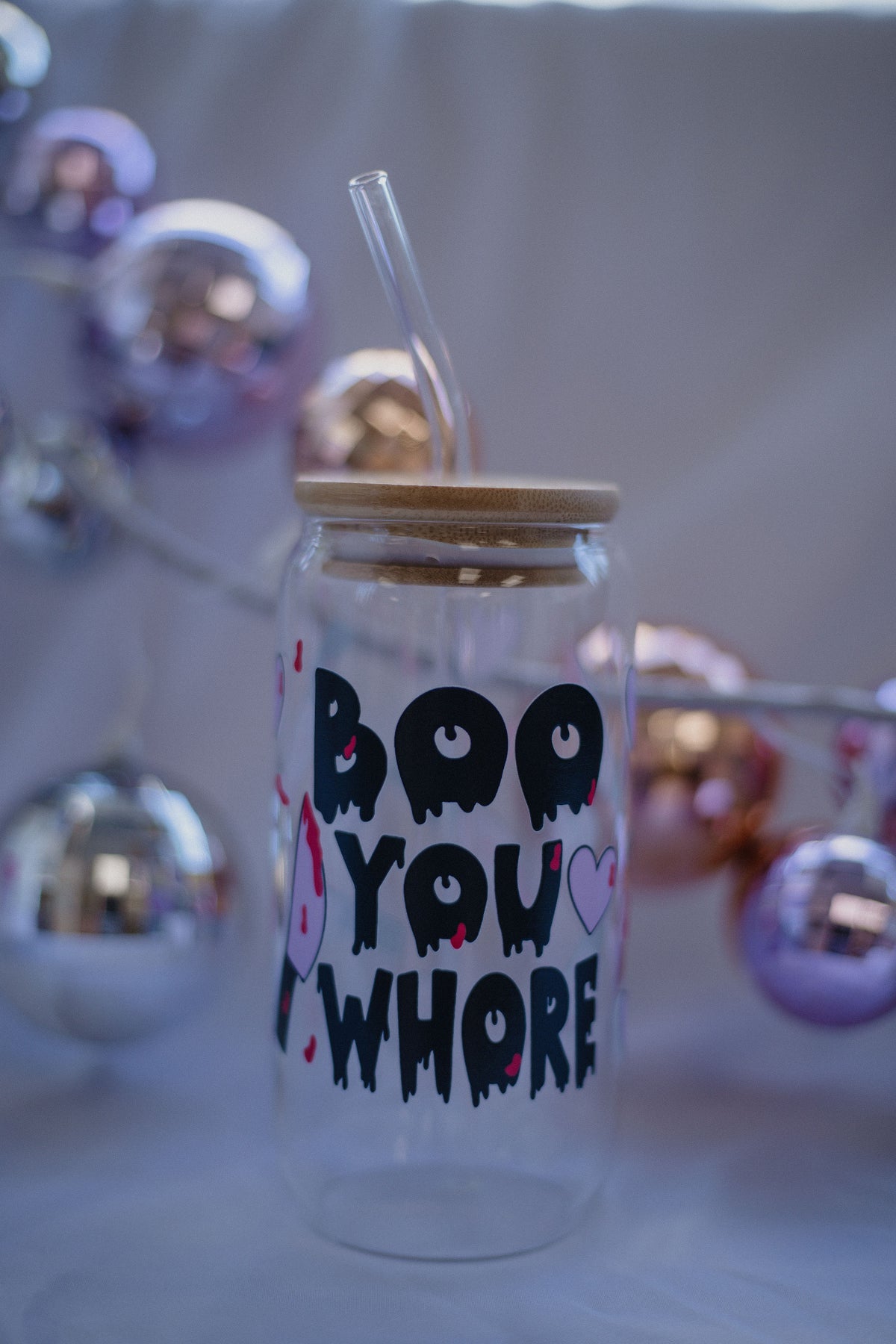 Boo You Whore Horror Cup | Glass Tumbler