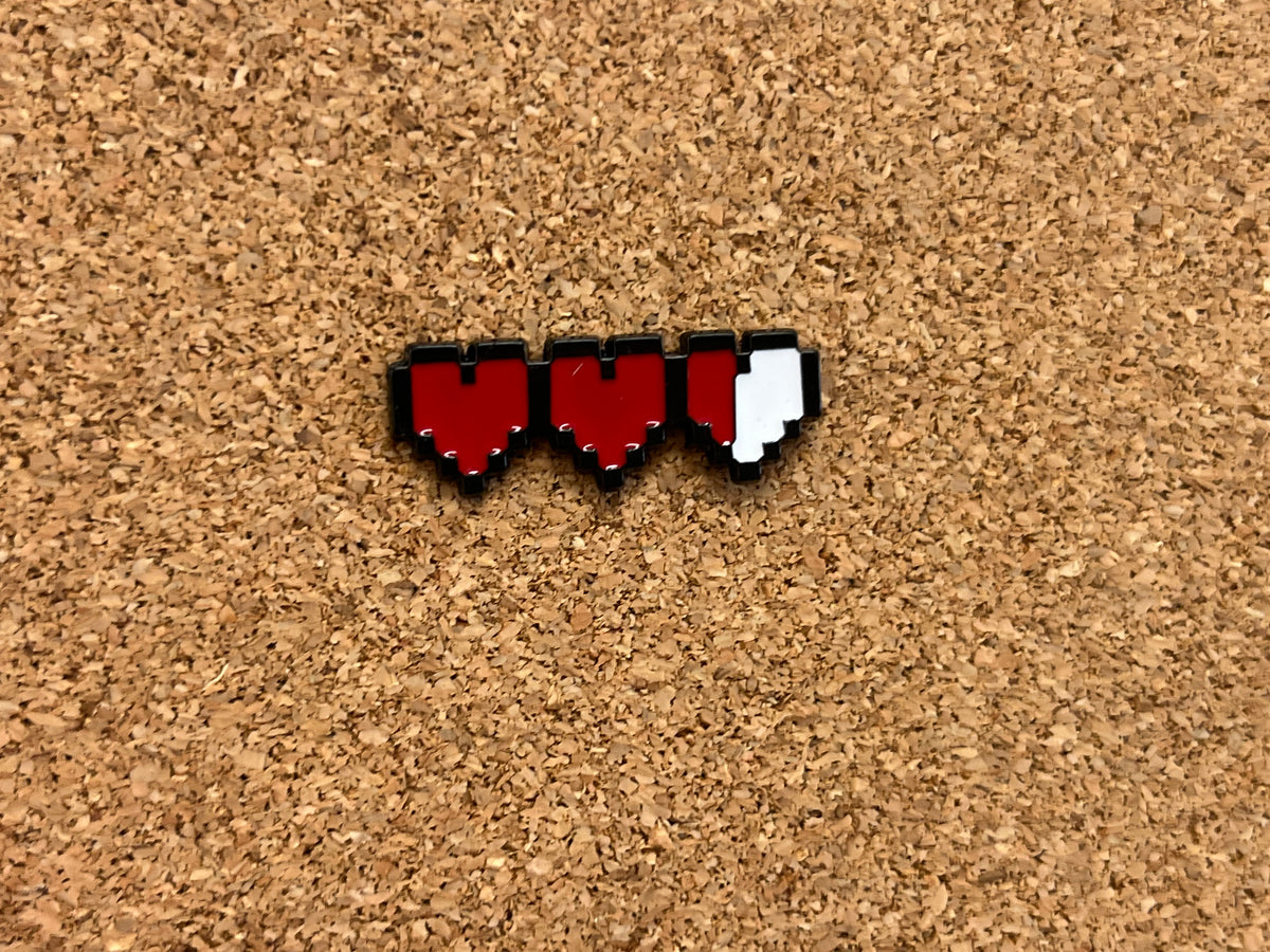 Video Game Hearts Pin