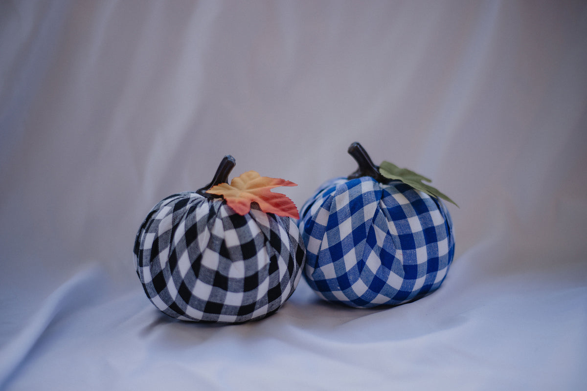 Mini Plaid Pumpkins