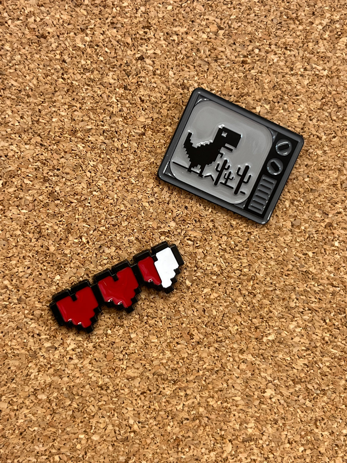 Video Game Hearts Pin