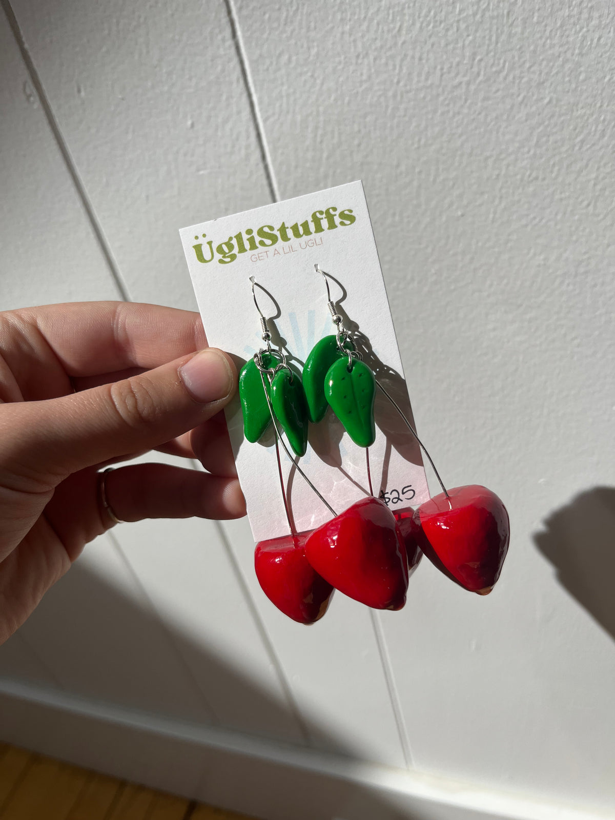 Cherry Delight Drops | Handmade Clay Cherry Earrings