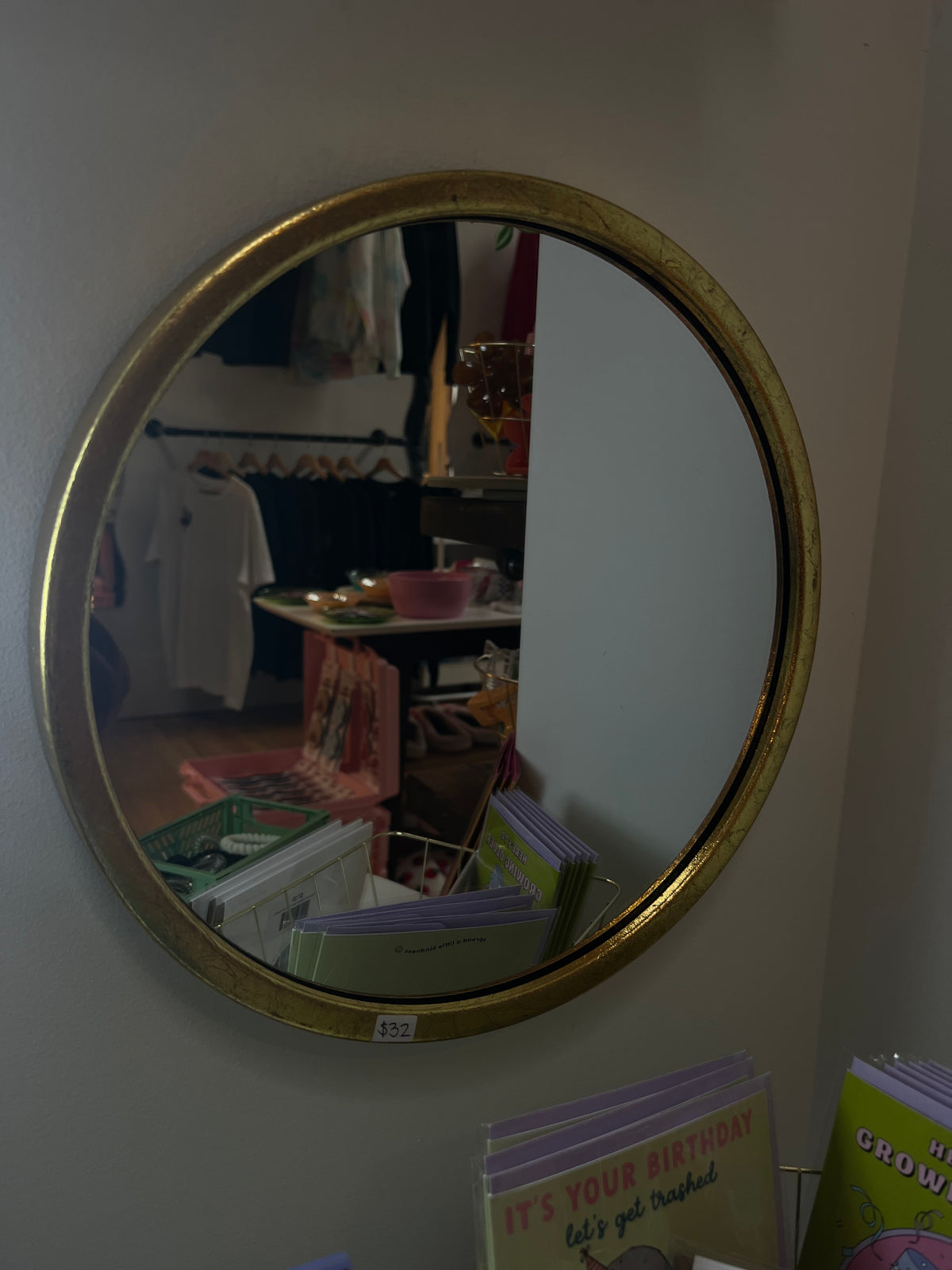 Golden Halo Round Gold Mirror