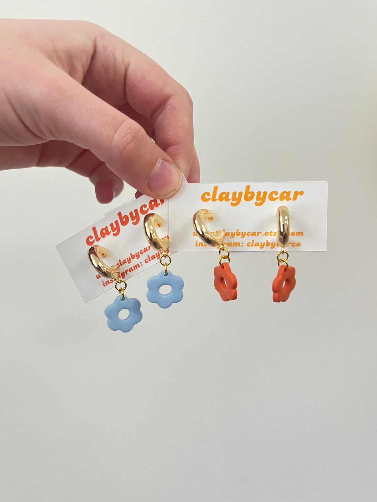 Chunky Flower Hoops | Clay by Car
