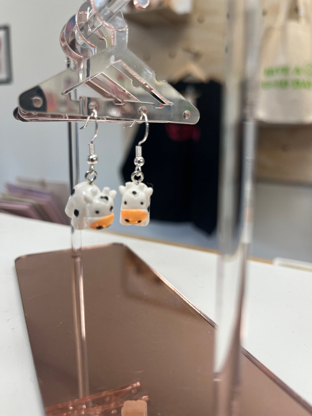 Mini Moo Dangle Earrings