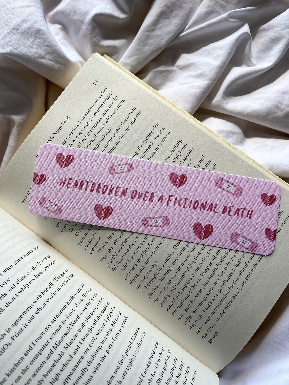 Heartbroken Over Fictional Characters Bookmark