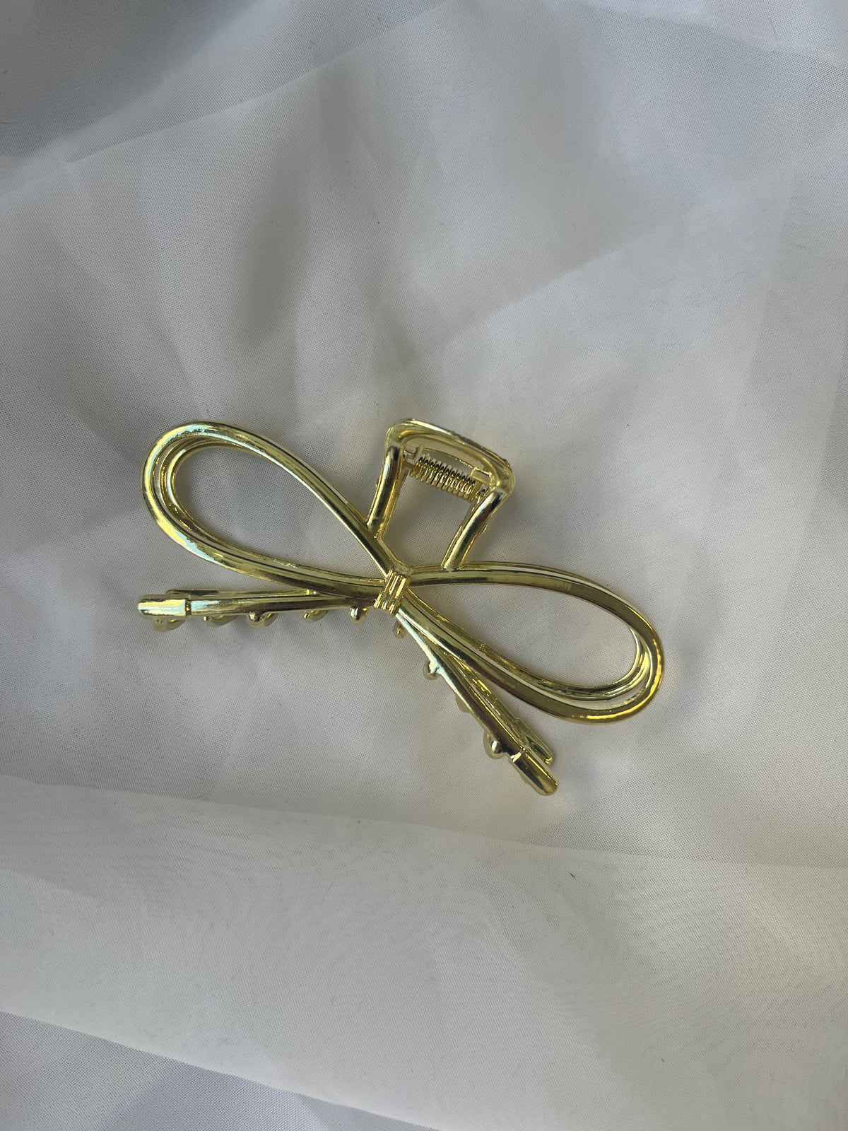 Golden Bow Babe Metal Claw Clips