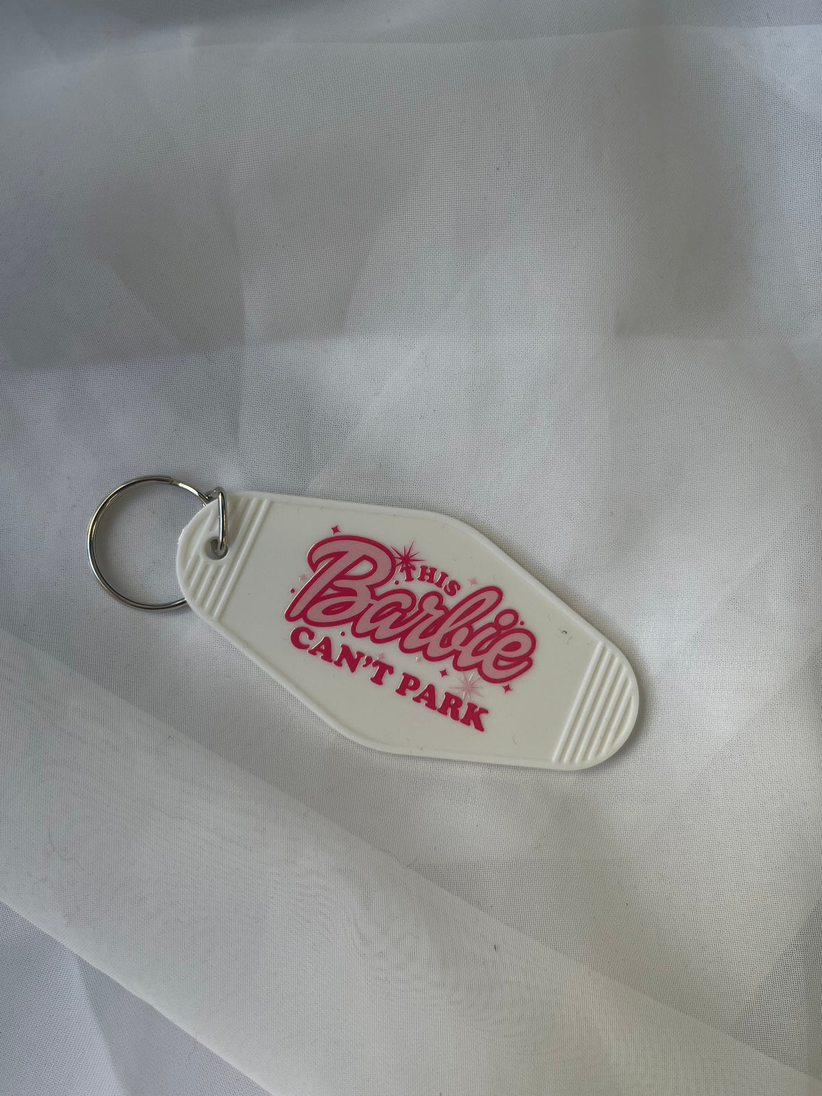 This Barbie Can't Park Motel Keychain