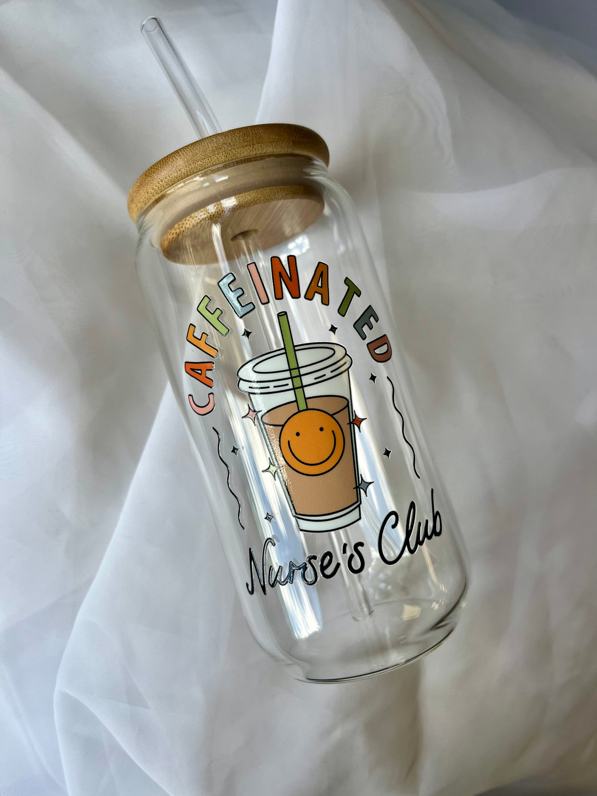 Caffeinated Nurse's Club Cup | Glass Tumbler