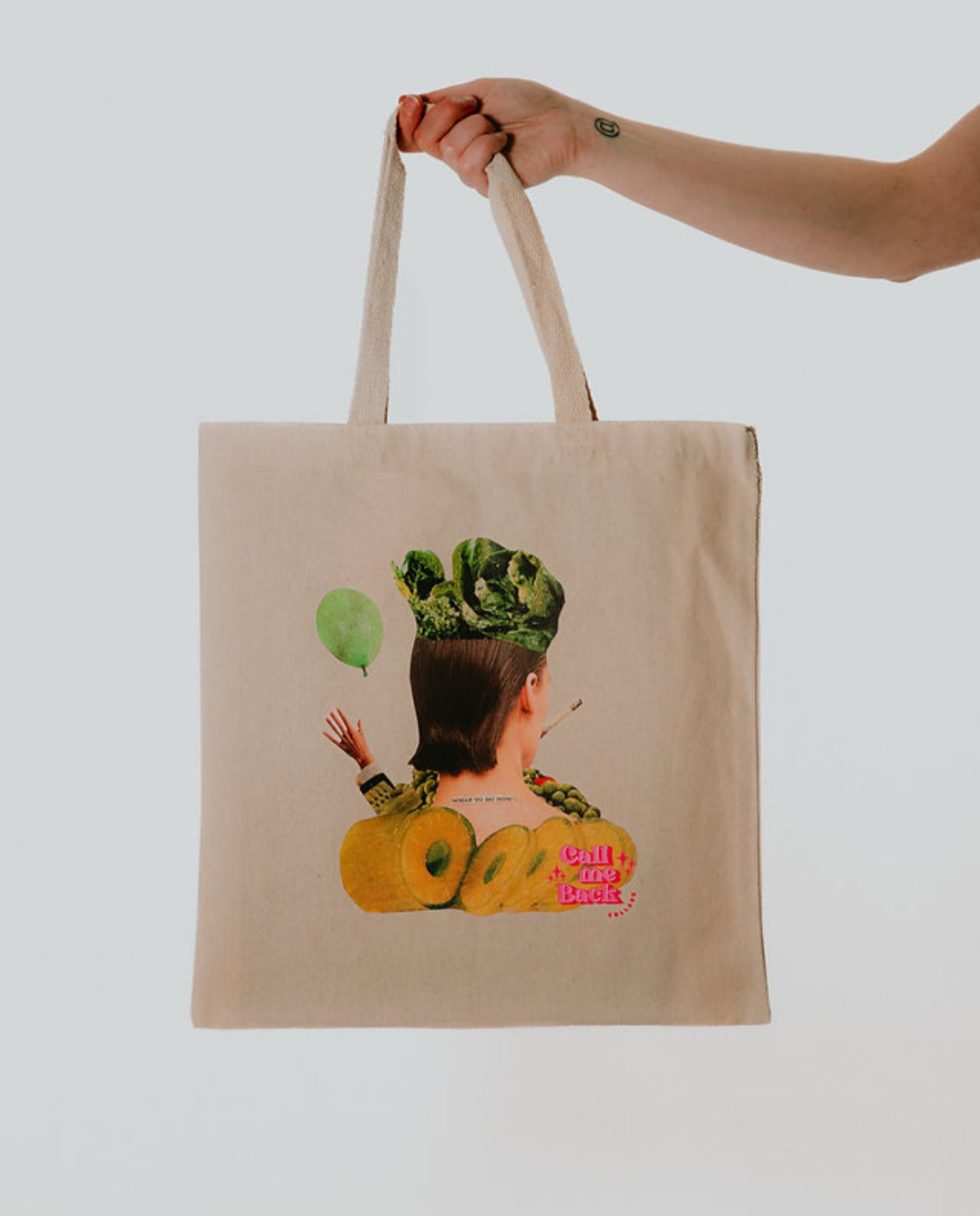 Lettuce Head Tote Bag | Call Me Back Collage