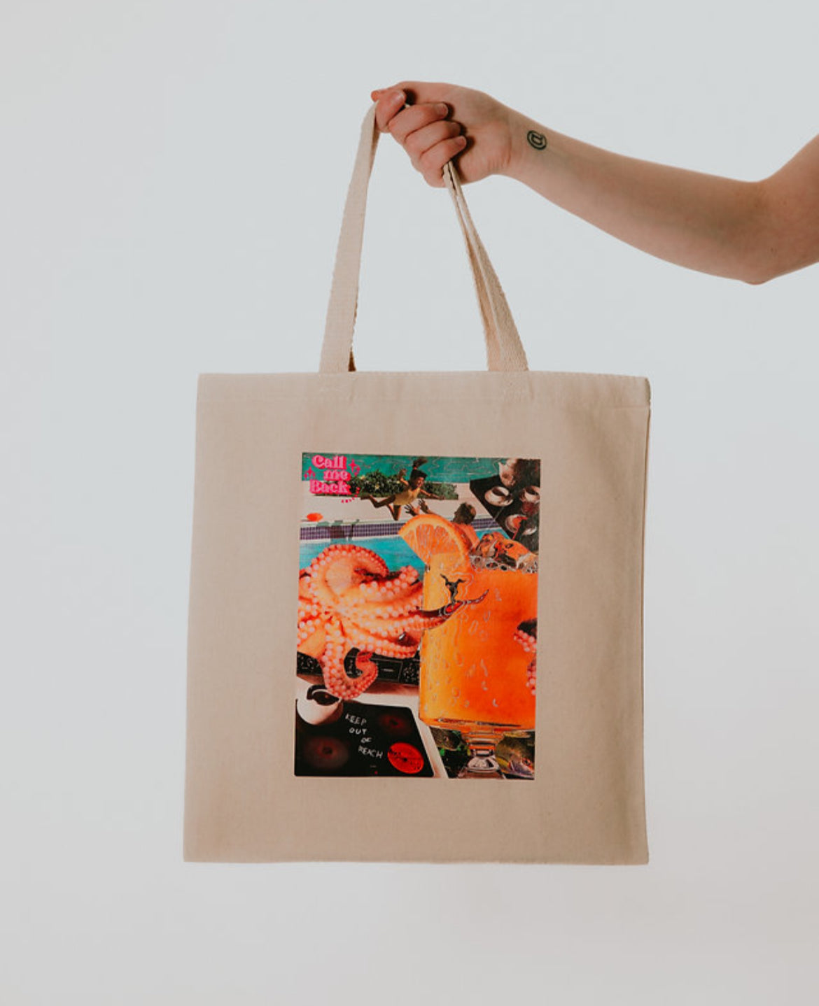 Keep Out of Reach Tote Bag | Call Me Back Collage