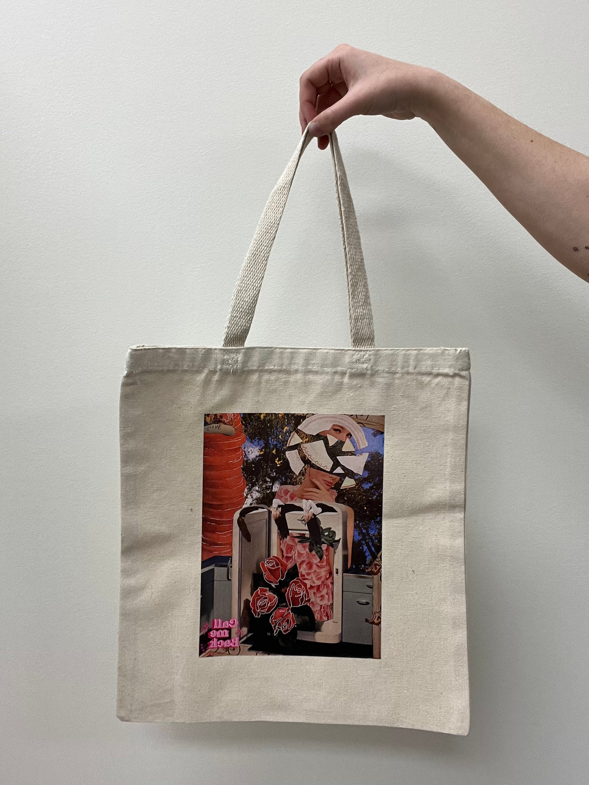 Roses in the Fridge Tote Bag | Call Me Back Collage