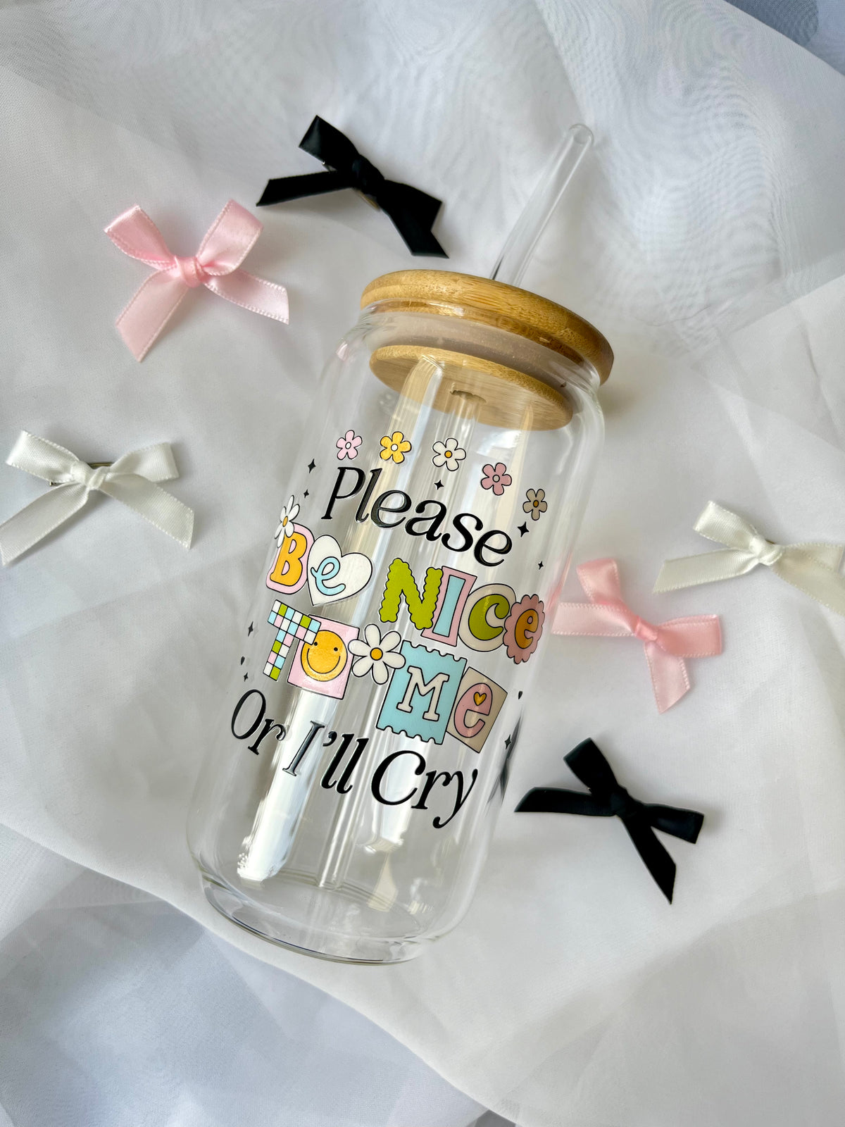 Please Be Nice to Me Cup | Glass Tumbler