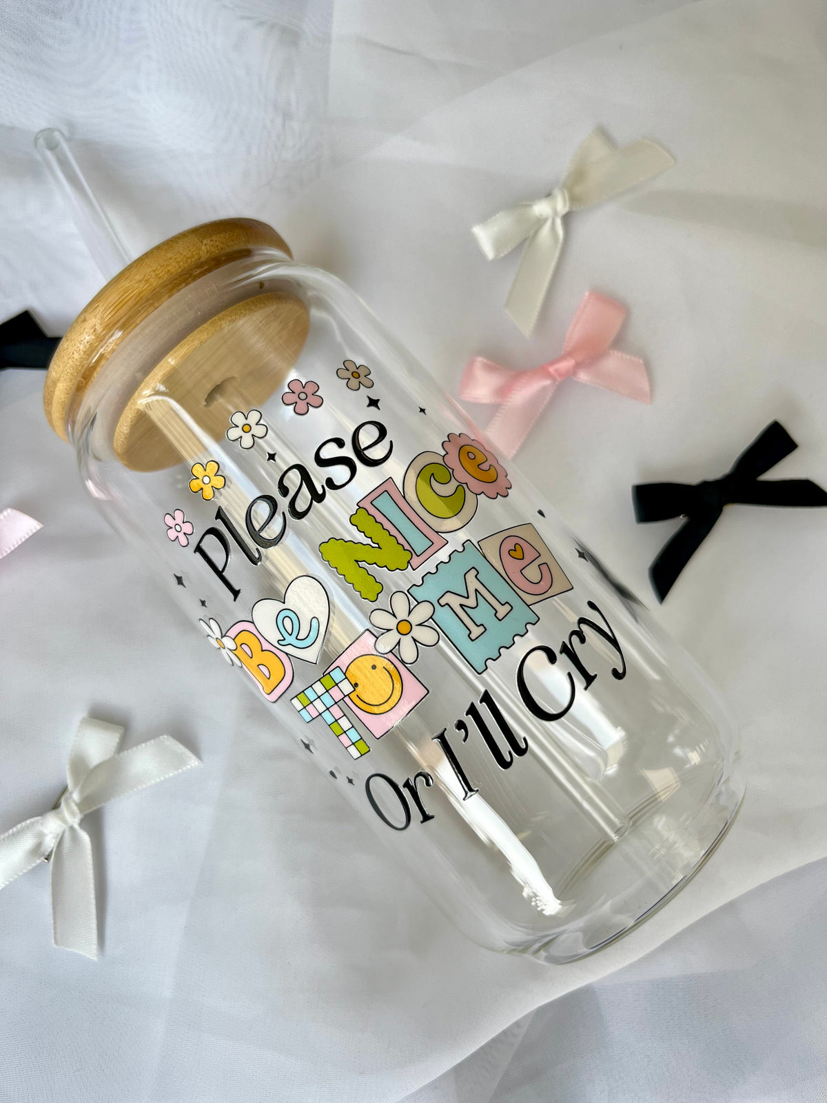 Please Be Nice to Me Cup | Glass Tumbler