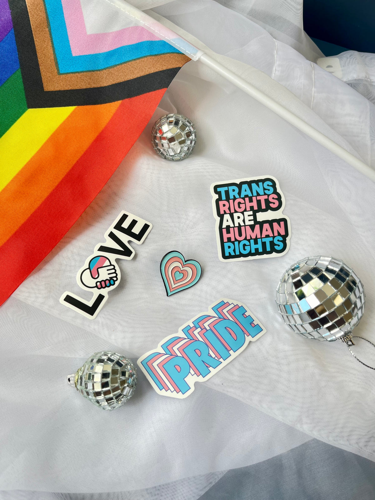 Trans Heart Pride Pin