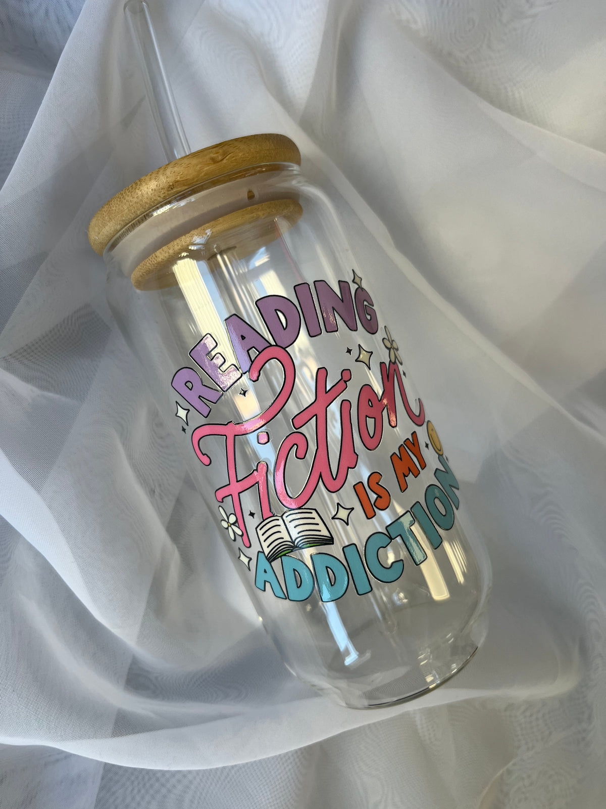 Fiction Addiction Cup | Glass Tumbler