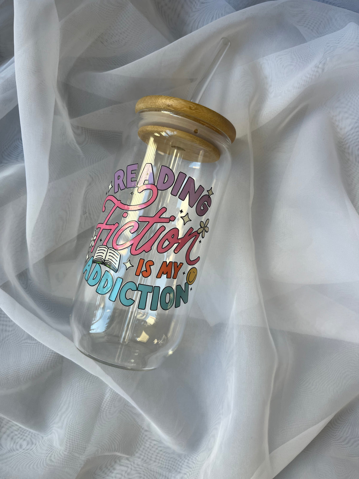 Fiction Addiction Cup | Glass Tumbler