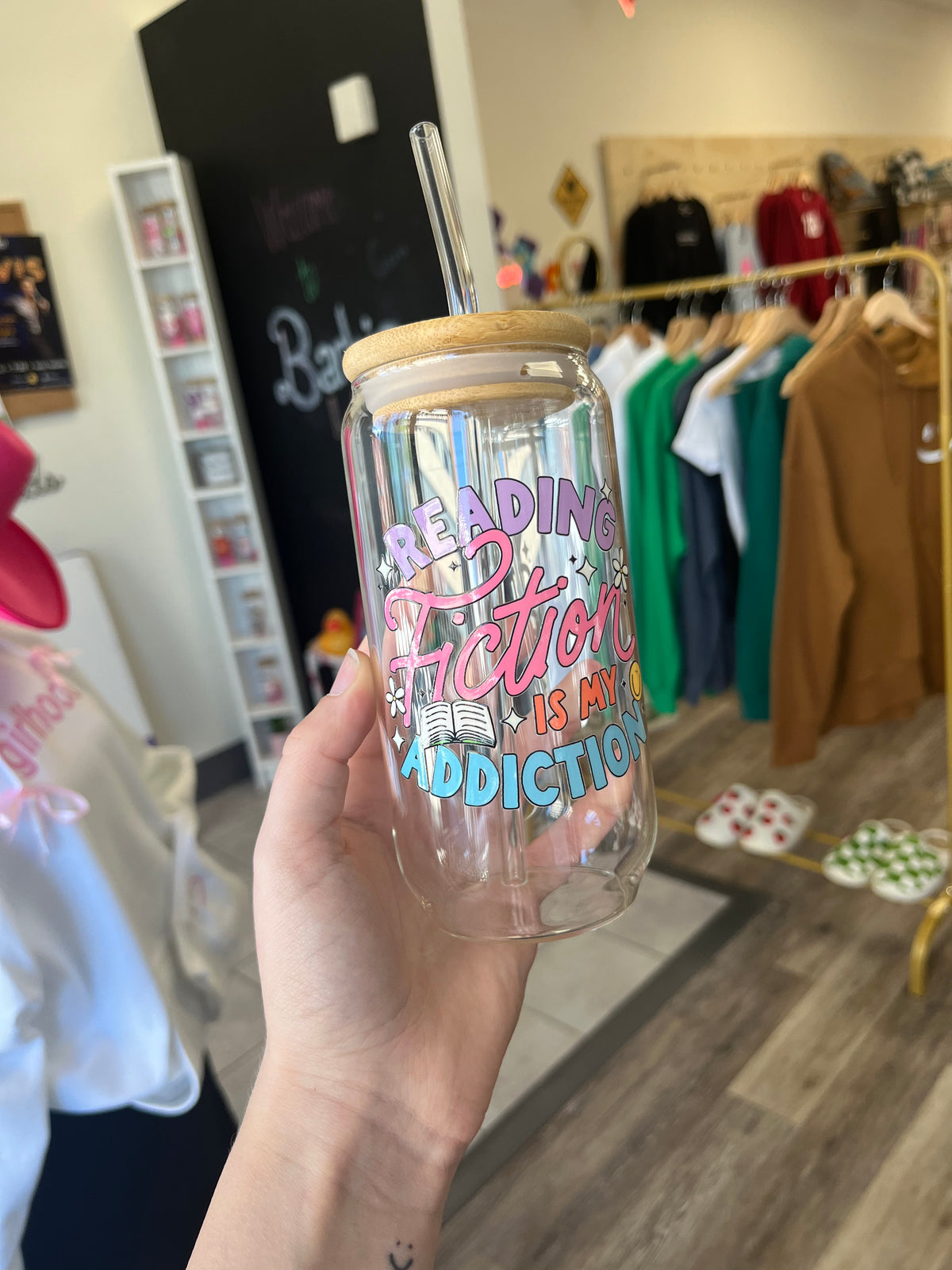 Fiction Addiction Cup | Glass Tumbler